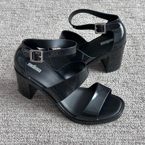 Melissa Black Strappy Heels